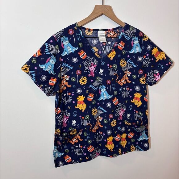 Disney, Winnie the Pooh, spring scrub top medium - Picture 3 of 12